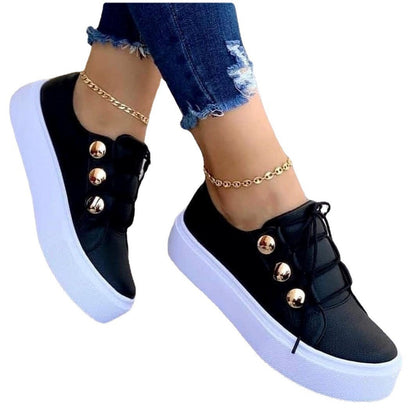 Damen modische Sneakers mit eleganten Details und Plattformsohle Stalluxe