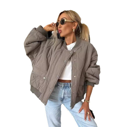 Damen oversized Steppjacke Stalluxe
