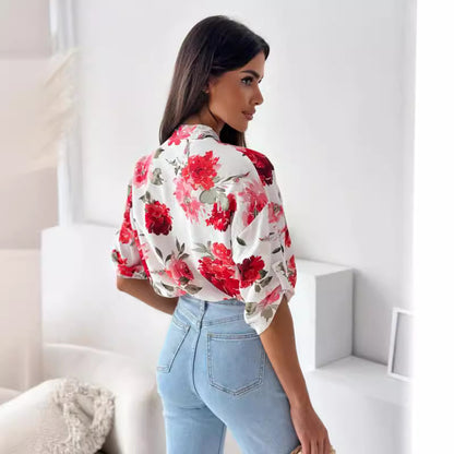 Damen Bluse mit floralem Druck und lässigem Schnitt Stalluxe