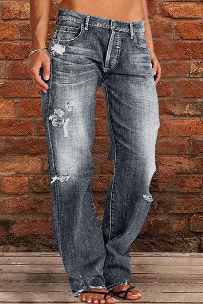 Damen lockere Jeans im Used-Look Stalluxe