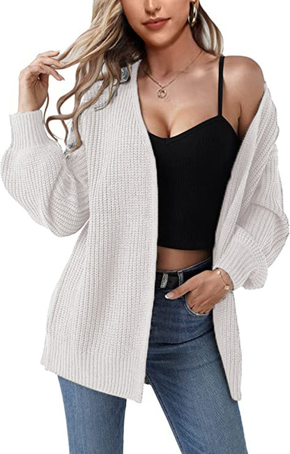 Damen Lässiger Strickcardigan mit beeindruckendem strukturiertem Design und lässigem Schnitt Stalluxe