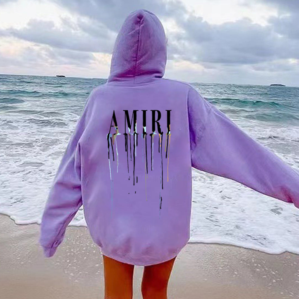 Damen Kapuzenpullover mit künstlerischem Druck Stalluxe