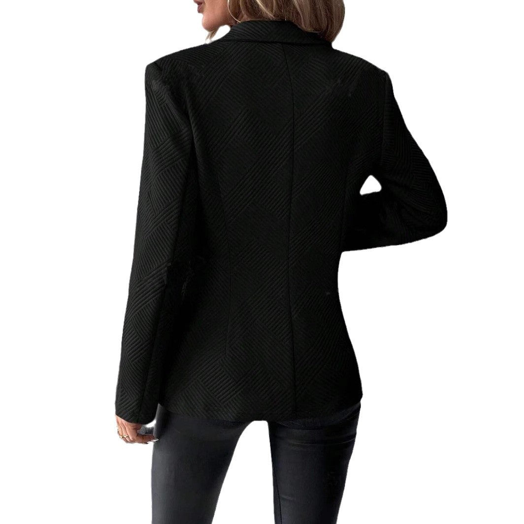 Damen eleganter Blazer mit strukturiertem Design und praktischem Knopfverschluss Stalluxe