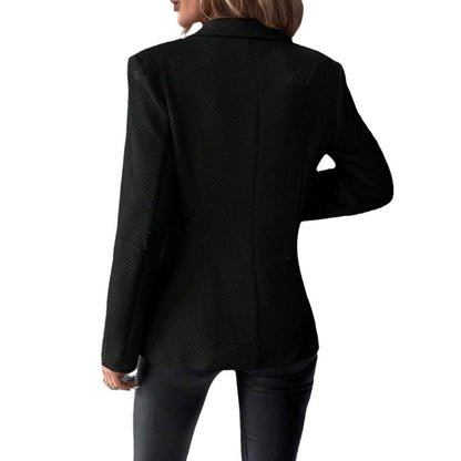 Damen eleganter Blazer mit strukturiertem Design und praktischem Knopfverschluss Stalluxe