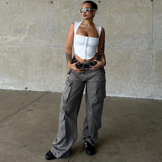 Damen Cargo-Hose mit praktischen Seitentaschen und lässigem Schnitt Stalluxe