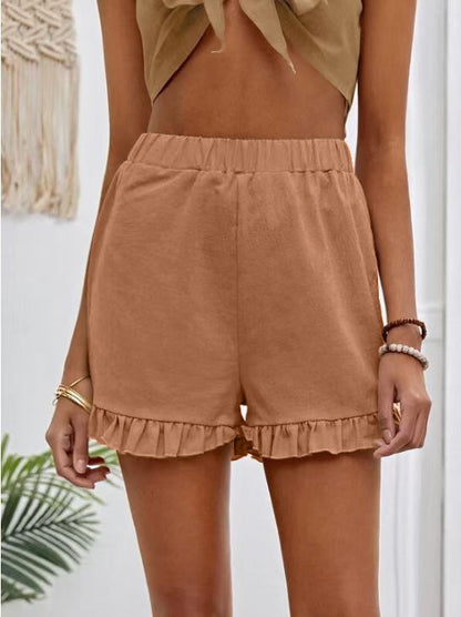 Damen Shorts mit Rüschensaum zum Hineinschlüpfen Stalluxe