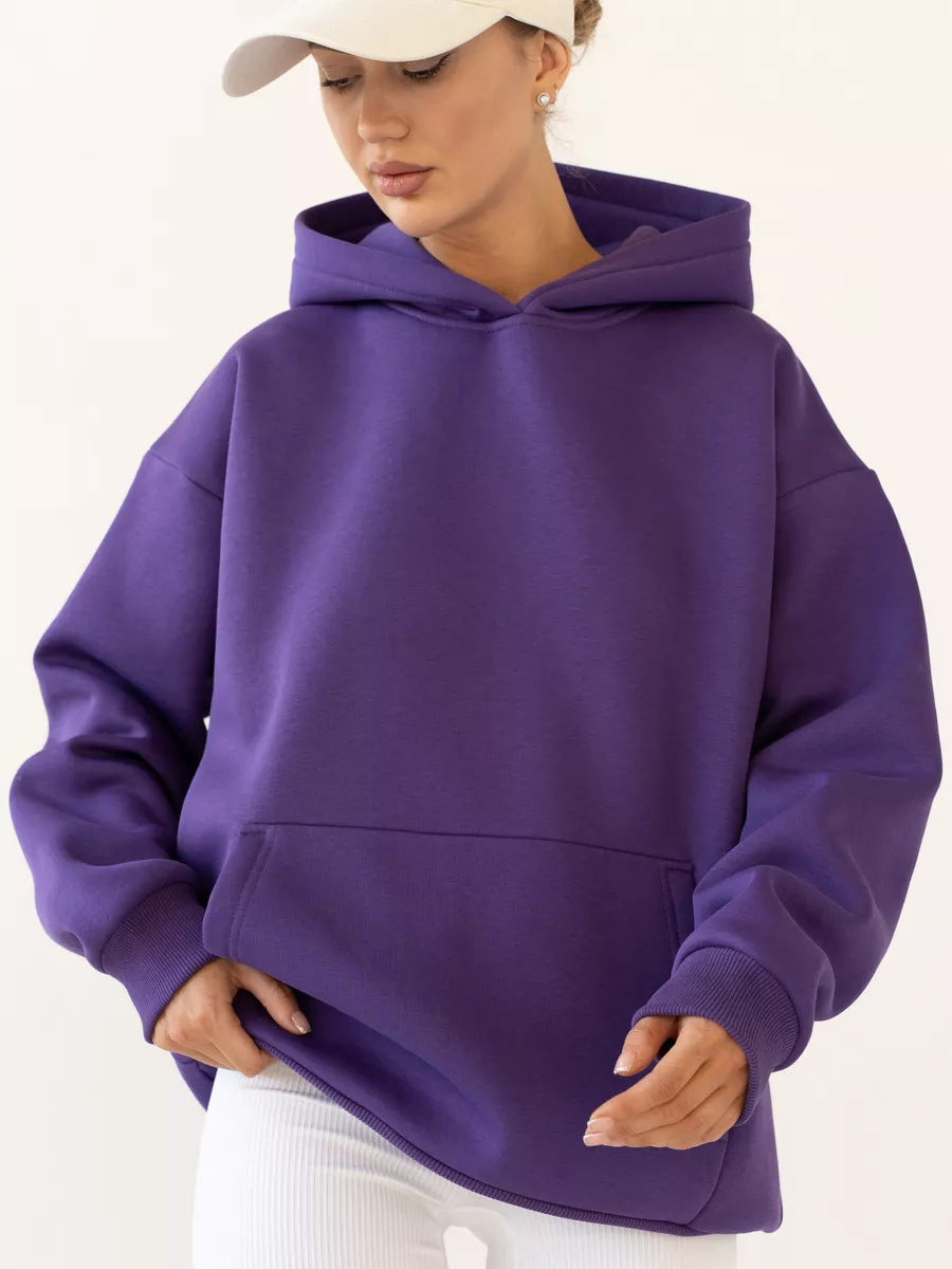 Damen Oversized Hoodie mit praktischem Kangaroo-Taschen-Design Stalluxe