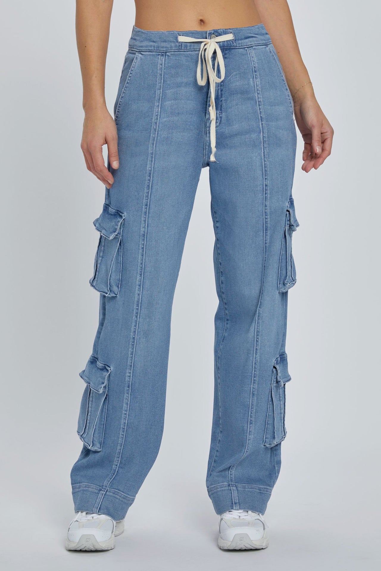 Damen Cargo-Jeans mit weiten Beinen und praktischen Taschen Stalluxe