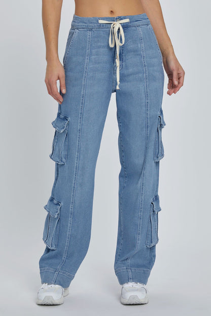 Damen Cargo-Jeans mit weiten Beinen und praktischen Taschen Stalluxe