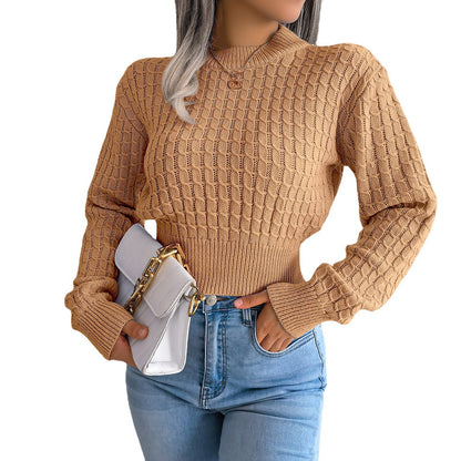 Damen Strickpullover mit strukturiertem Muster und elastischem Bund Stalluxe