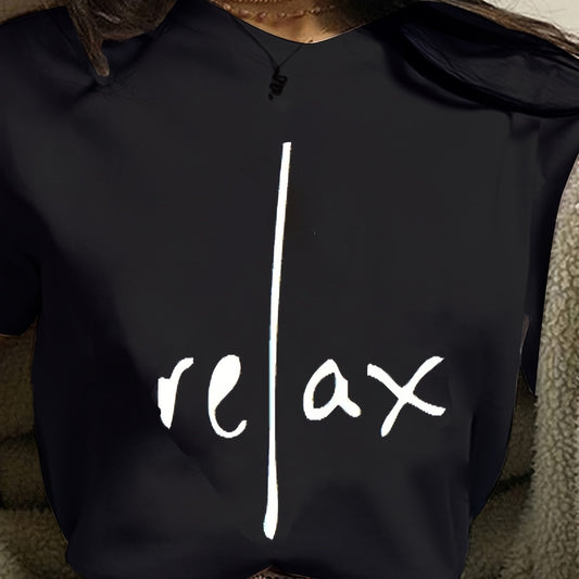 Damen T-Shirt mit lässigem Schriftzug Stalluxe