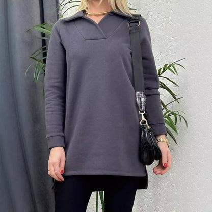 Women's Casual Longline Tunic Sweatshirt Stalluxe