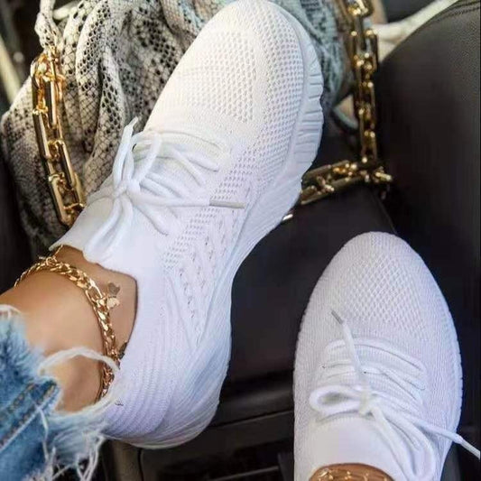 Damen atmungsaktive Lauf-Sneaker mit flexiblem Strick-Obermaterial Stalluxe