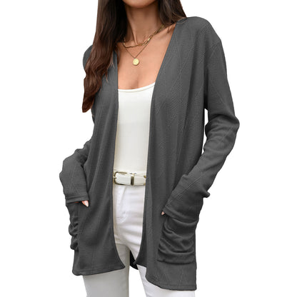 Damen Wickeljacke mit strukturierter Oberfläche Stalluxe