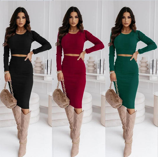 Damen Modischer Crop-Pullover aus Rippenmaterial Stalluxe