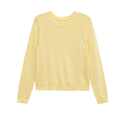 Damen Gemütlicher Feinstrickpullover mit Rundhalsausschnitt und zeitlosen Details Stalluxe
