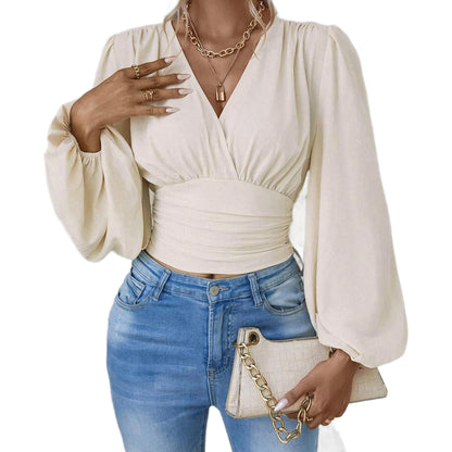 Damen Bluse mit voluminösen Puffärmeln Stalluxe