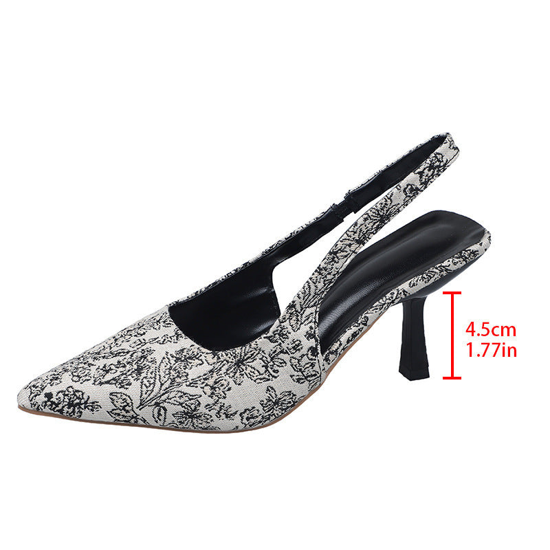 Damen Elegante Slingback-Pumps mit floralem Druck und komfortablem Absatz Stalluxe