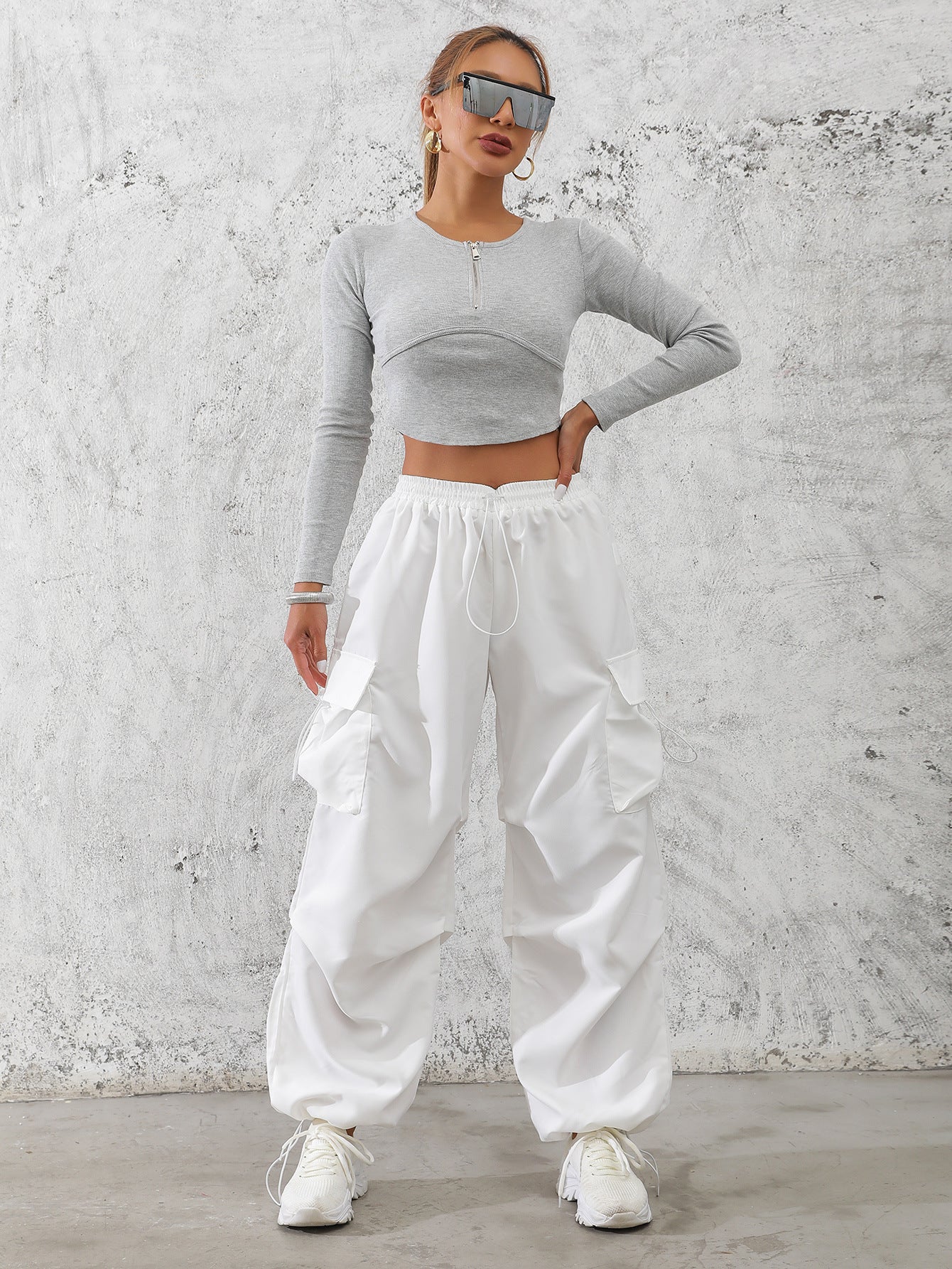 Damen Cargo-Hose im urbanen Utility-Stil mit seitlichen Taschen Stalluxe