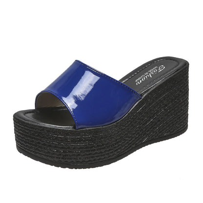 Damen Plattformsandalen mit schickem Glanz Stalluxe