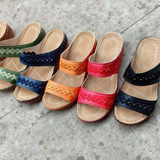 Damen Bequeme Zehentrenner-Sandalen mit ergonomischem Fußbett und modischem Design Stalluxe