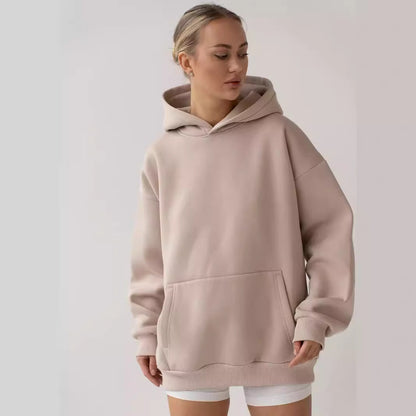 Damen Oversized Hoodie mit praktischem Kangaroo-Taschen-Design Stalluxe