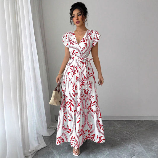 Damen Maxikleid mit floralem Muster Stalluxe