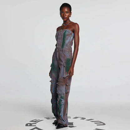 Damen Cargo-Overall mit vielseitigem Taschen-Design und elastischem Bund Stalluxe