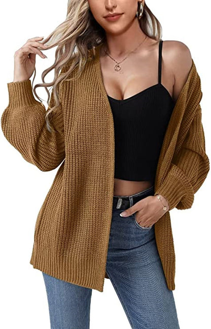 Damen Lässiger Strickcardigan mit beeindruckendem strukturiertem Design und lässigem Schnitt Stalluxe