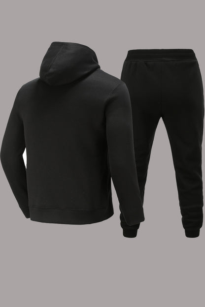 Herren Sportlicher Hoodie und Jogginghose-Set mit modischem Schriftzug Stalluxe