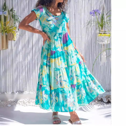 Damen maxikleid mit traumhaften Blumendruck Stalluxe