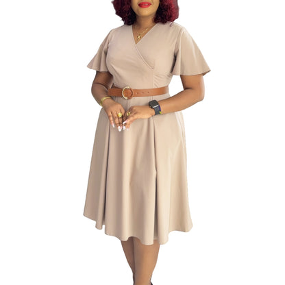 Damen Wickelkleid mit schmeichelndem Schnitt und elegantem Taillengürtel Stalluxe