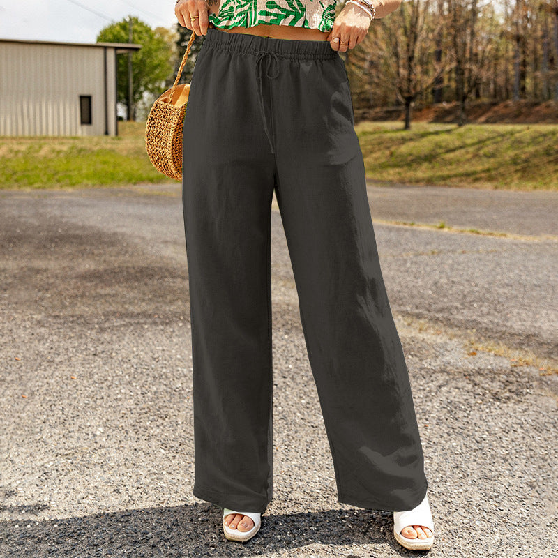 Damen weite Freizeithose mit elastischem Bund und komfortabler Passform Stalluxe