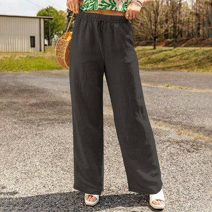 Damen weite Freizeithose mit elastischem Bund und komfortabler Passform Stalluxe