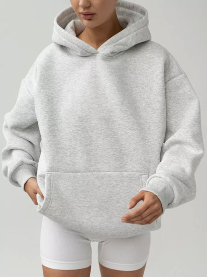 Damen Oversized Hoodie mit praktischem Kangaroo-Taschen-Design Stalluxe