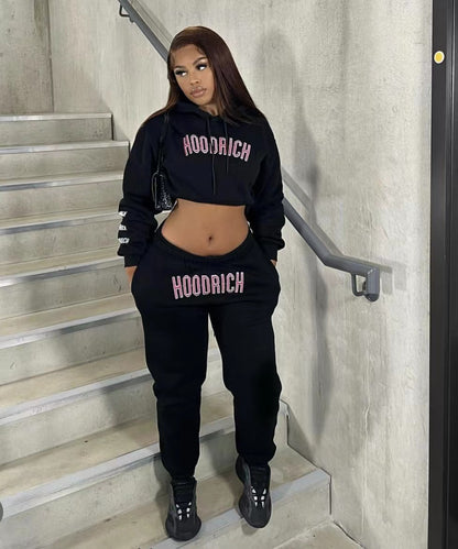 Herren Sportlicher Hoodie und Jogginghose-Set mit modischem Schriftzug Stalluxe