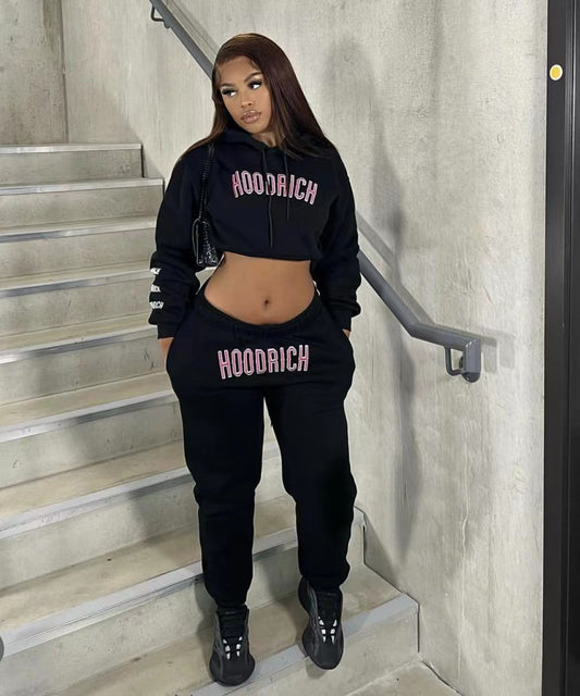 Herren Sportlicher Hoodie und Jogginghose-Set mit modischem Schriftzug Stalluxe