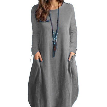 Damen Freizeit-Kleid mit eleganten Taschen und lässigem Schnitt Stalluxe