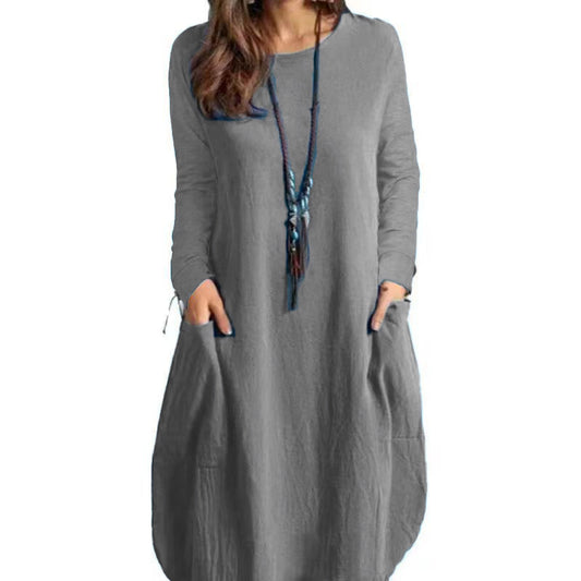 Damen Freizeit-Kleid mit eleganten Taschen und lässigem Schnitt Stalluxe