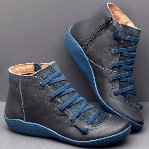 Damen Sportliche High-Top Sneakers mit atmungsaktivem Leder Stalluxe Blau