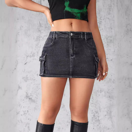 Damen Jeansrock mit praktischen Taschen und modischem Schnitt Stalluxe