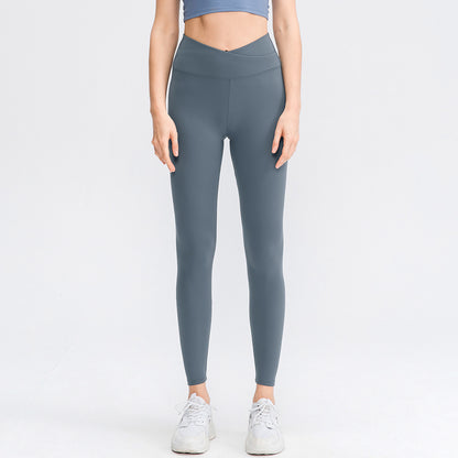 Damen Hochwertige Yogaleggings mit innovativem Kreuzbund und feuchtigkeitsregulierenden Eigenschaften Stalluxe