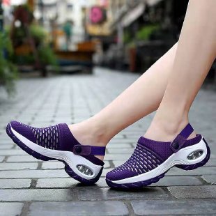 Damen Atmungsaktive und komfortable Clogs mit elastischem Fersenriemen Stalluxe