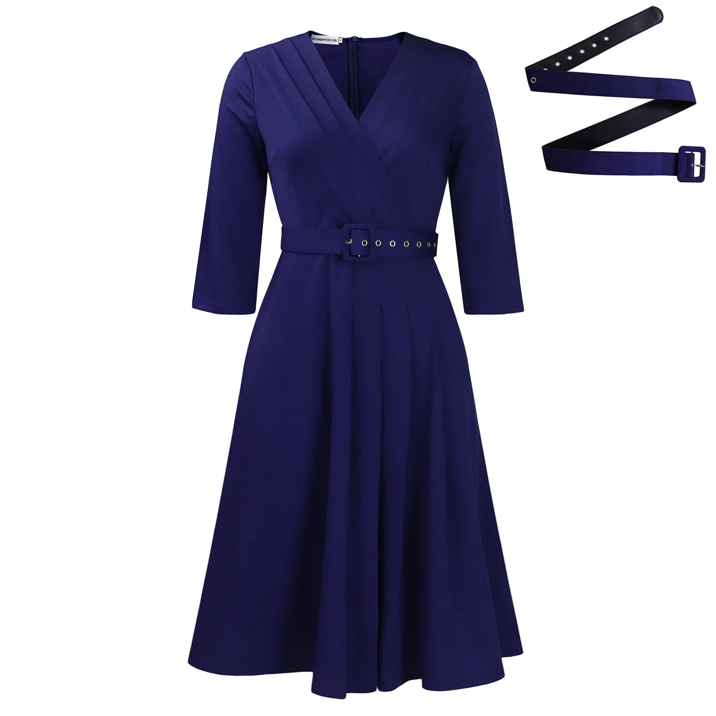 Damen Wickelkleid mit eleganter Taillierung und schickem Gürtel Stalluxe