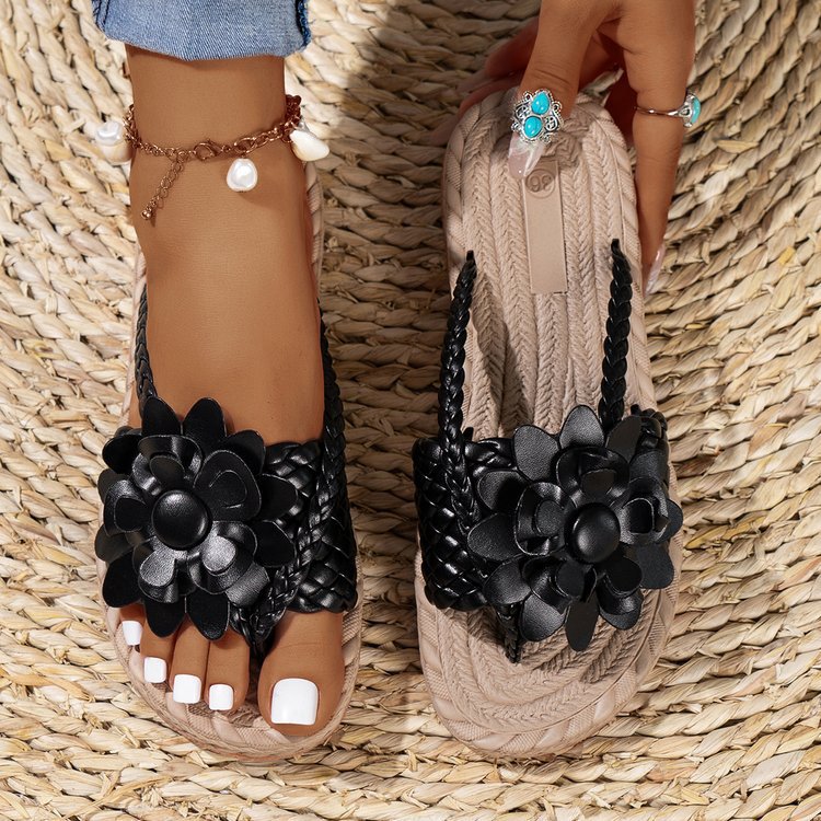Damen Blumenschmuck-Sandaletten mit komfortabler Fußbett-Technologie Stalluxe