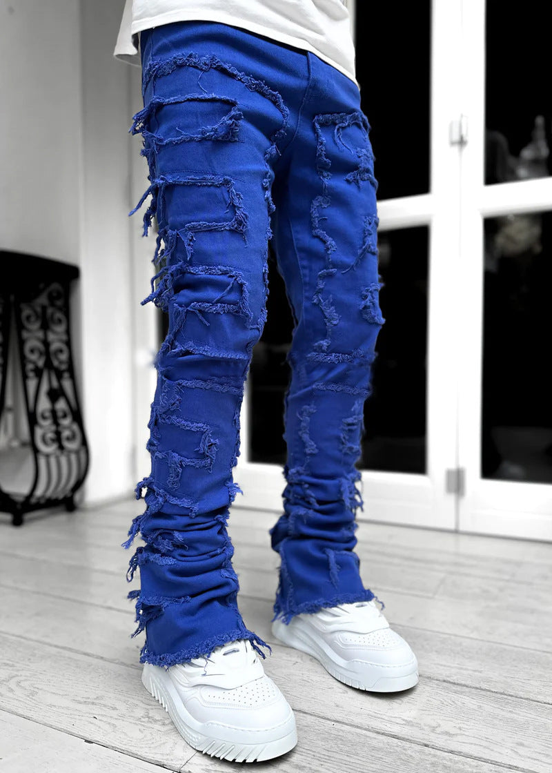 Herren Schnittige Jeanshose mit Rissoptik Stalluxe