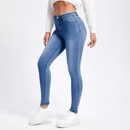 Damen Hochtaillierte Skinny Jeans mit komfortablem Stretch Stalluxe