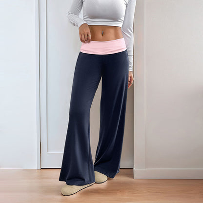 Damen Sportliche Freizeithose mit weitem Bein Stalluxe