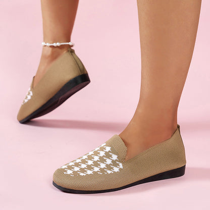 Damen Gemusterte Slipper mit elastischem Bund Stalluxe