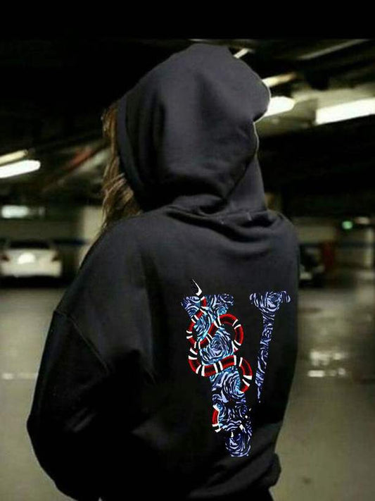 Damen Kapuzenpullover mit grafischem Statement und einzigartigem Muster Stalluxe